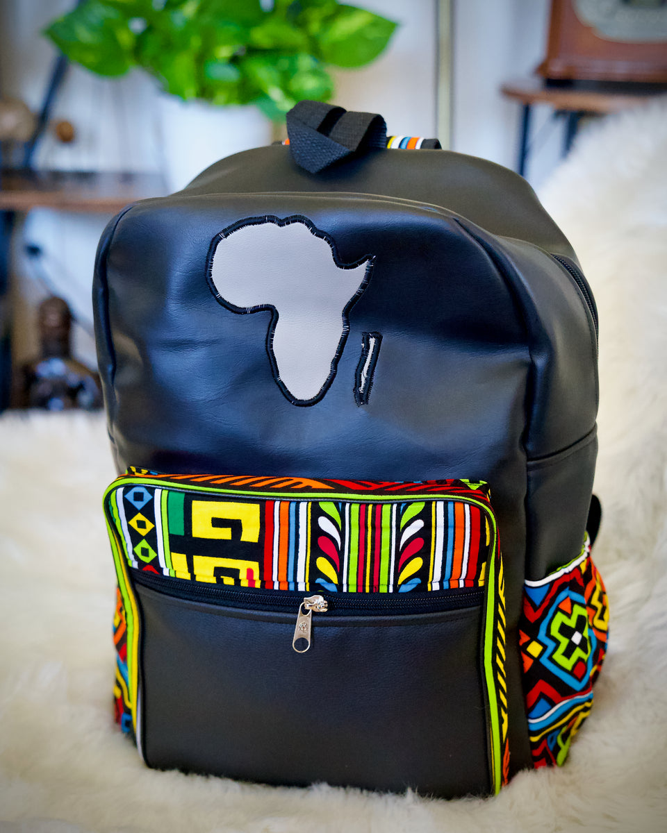 Grey Africa symbol Afro Backpack