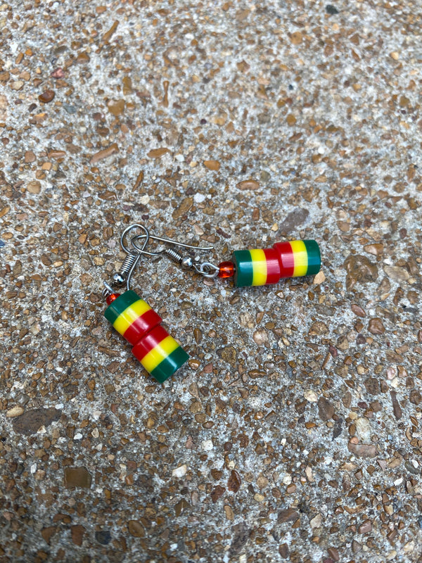 Multi Color earrings - Red, yellow and Green