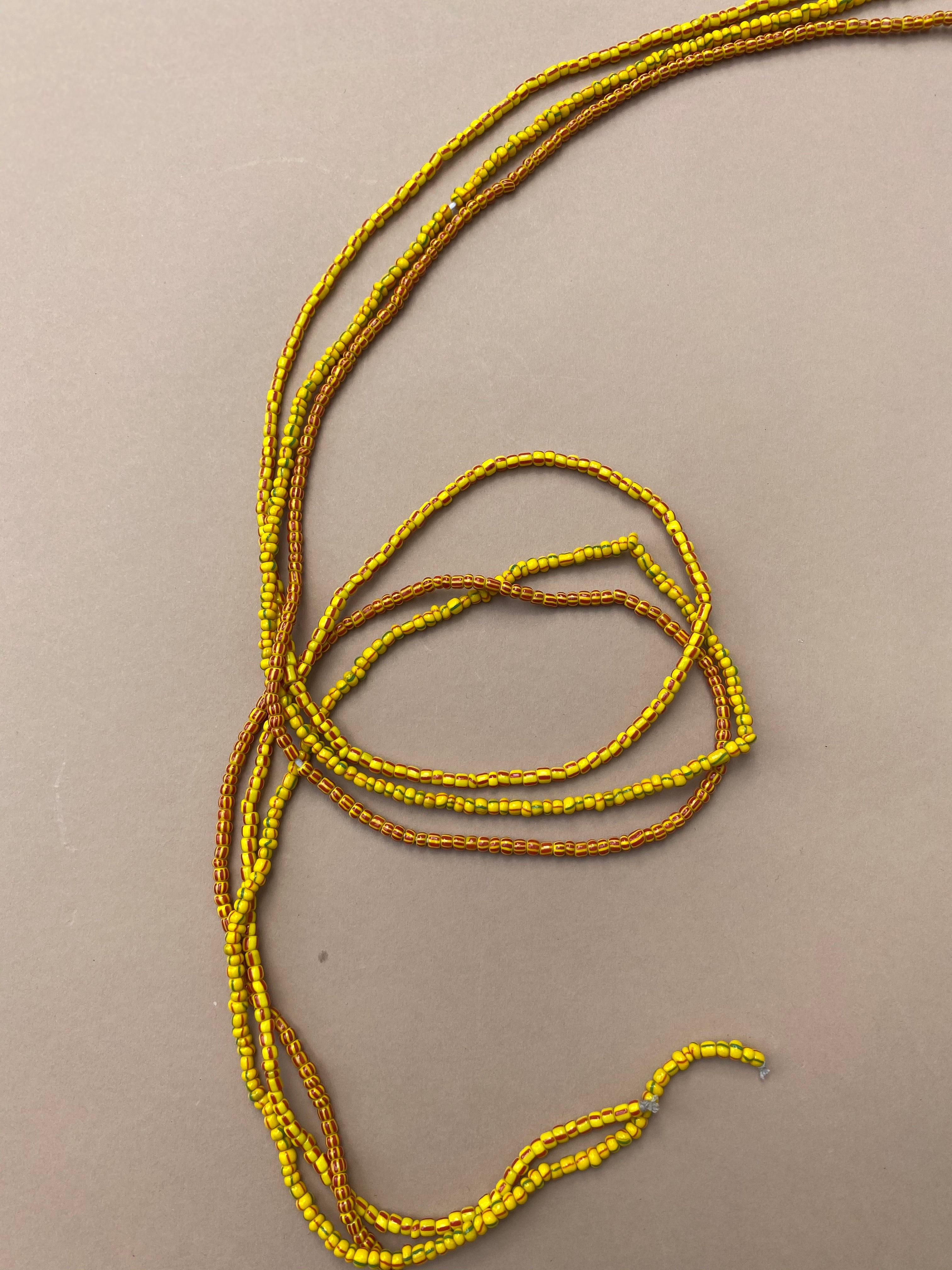 SAHEL - African waist beads (YELLOW)